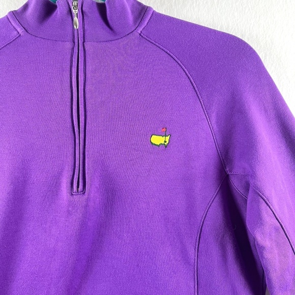 Magnolia Lane Tech Masters 1/4 Zip Pullover Purple Long Sleeve Pima Cotton M - Picture 2 of 7